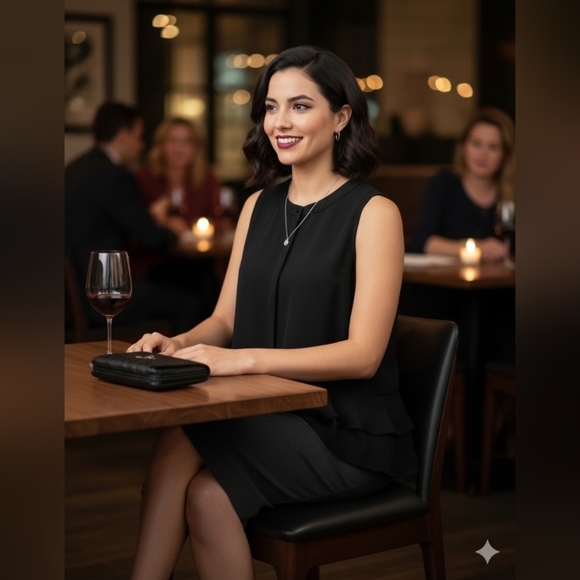 Simply Vera Vera Wang Black Layered Tank Top - Picture 8 of 8